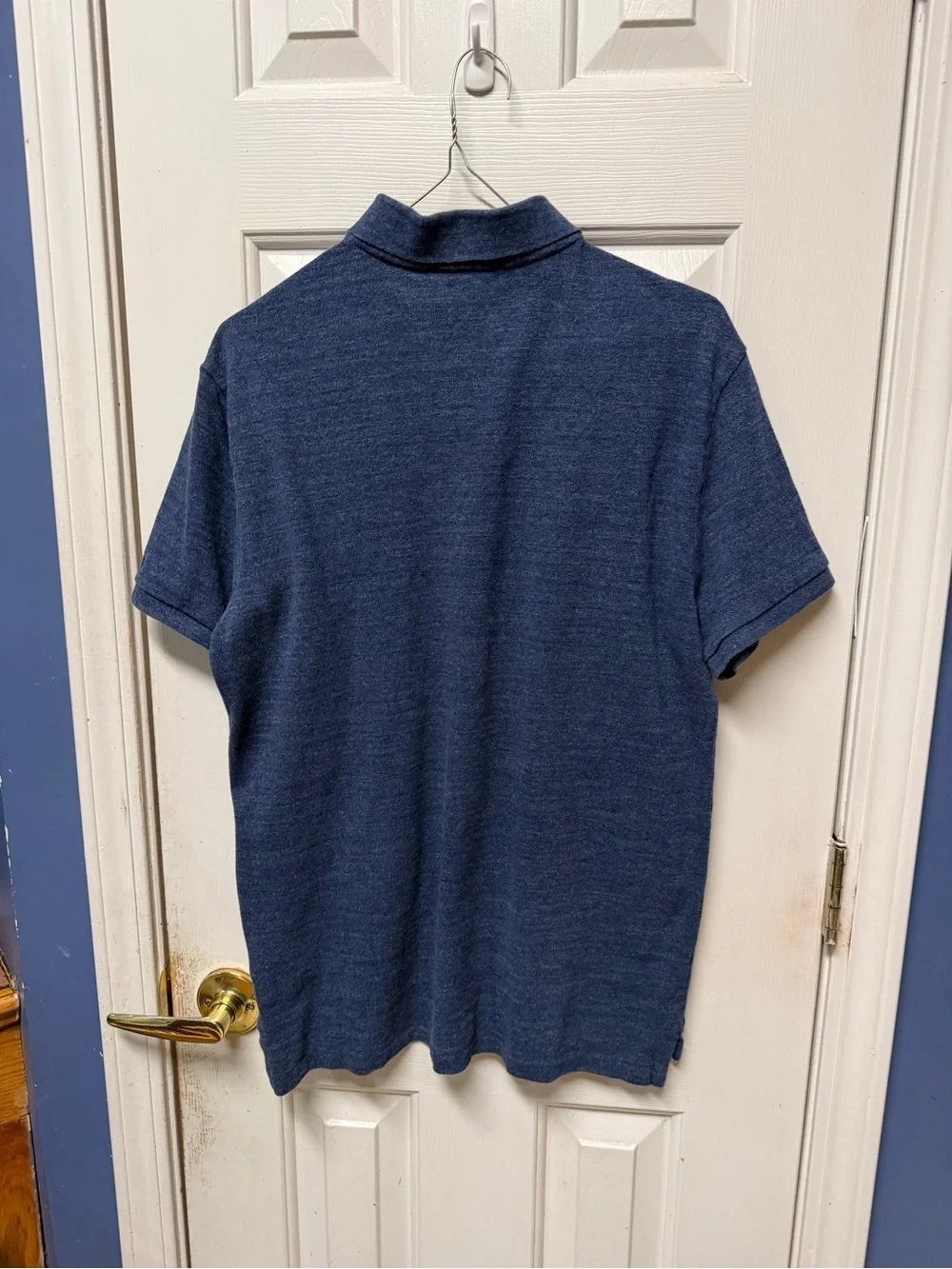 Polo by Ralph Lauren Navy Heather Short-Sleeve Polo with Red Pony